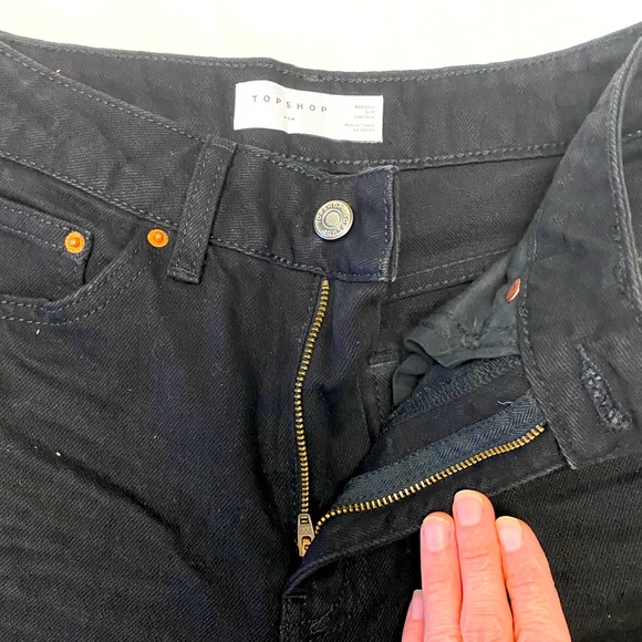 TOPSHOP black “MOM” jeans size 24 - Picture 5 of 6
